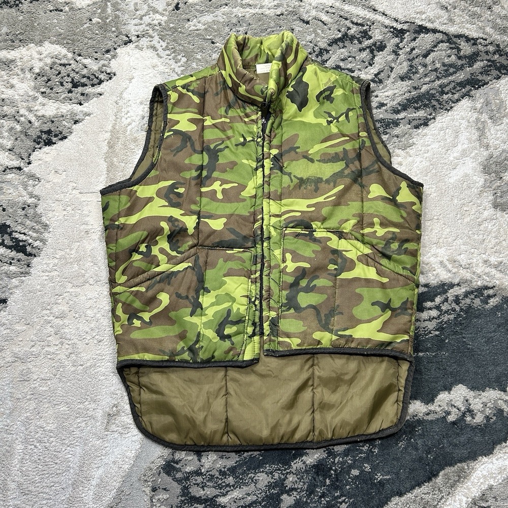 Military 2007 Realtree Quilted Utility Vest Green‎ Camo Size S Made In USA
